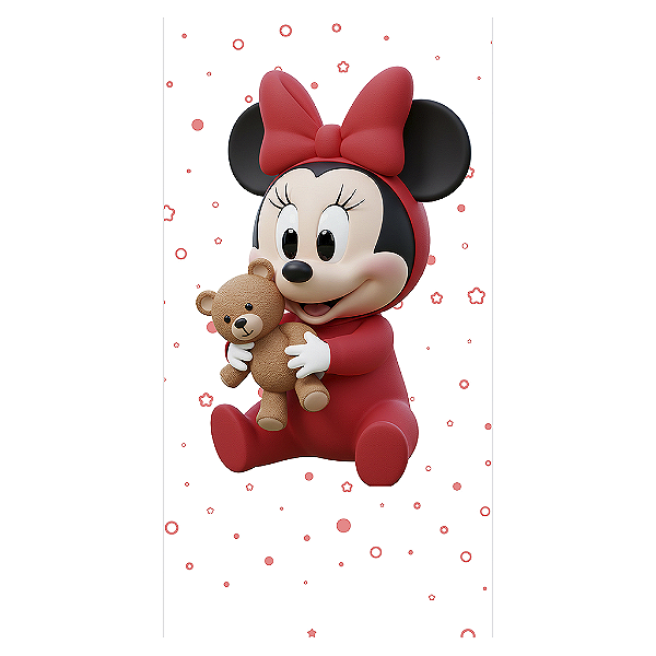 Capa Mini Faixa Lateral Sublimado - Minnie
