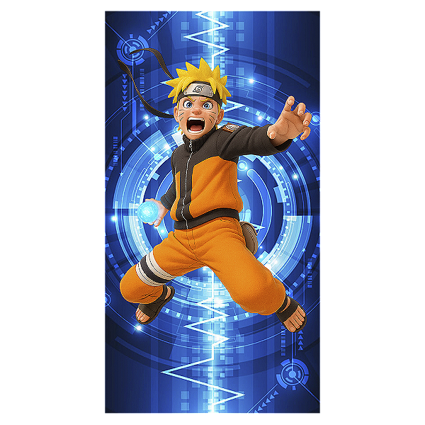 Capa Mini Faixa Lateral Sublimado - Naruto
