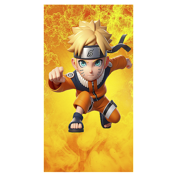 Capa Mini Faixa Lateral Sublimado - Naruto