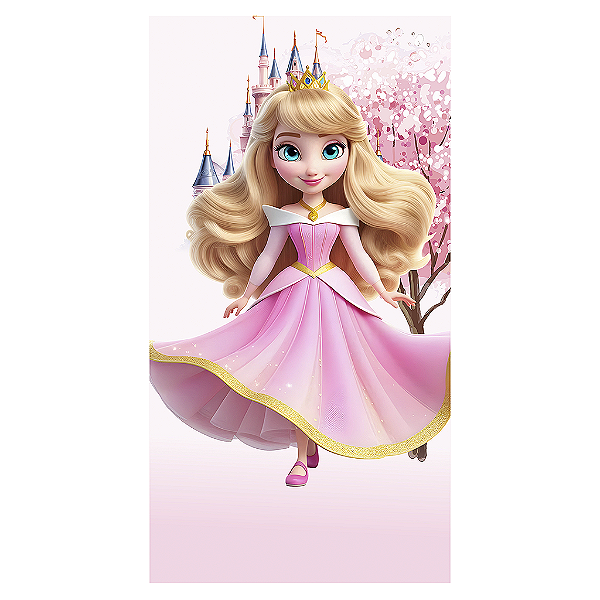 Capa Mini Faixa Lateral Sublimado - Princesa Aurora