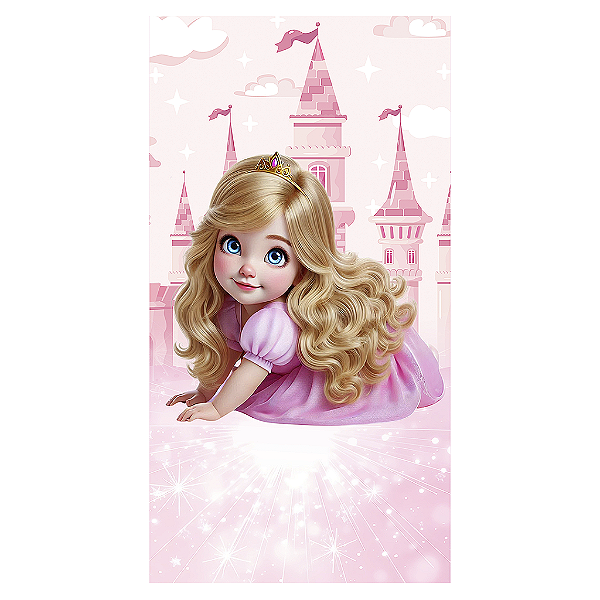 Capa Mini Faixa Lateral Sublimado - Princesa Aurora