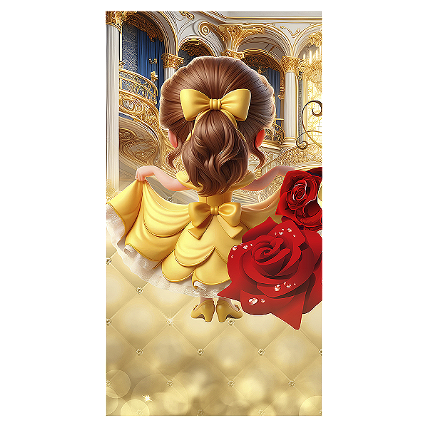 Capa Mini Faixa Lateral Sublimado - Princesa Bela