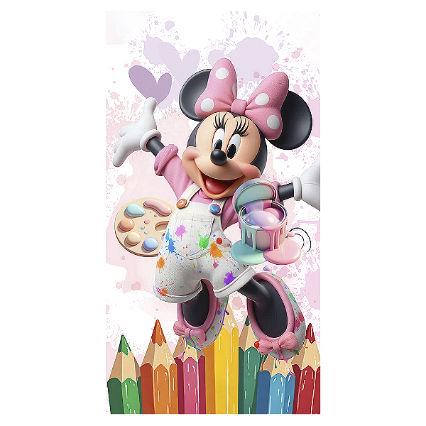 Capa Mini Faixa Lateral Sublimado - Minnie
