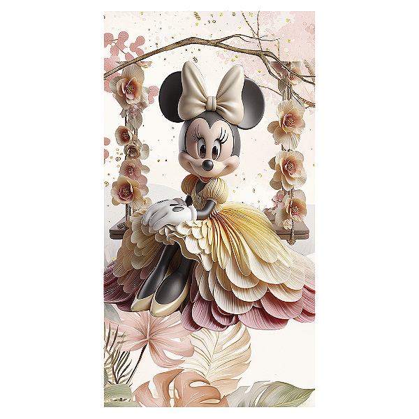 Capa Mini Faixa Lateral Sublimado - Minnie