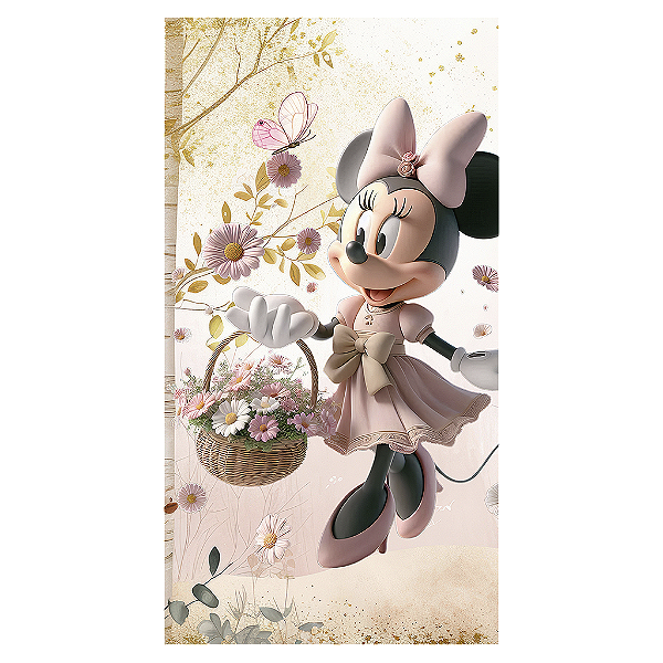 Capa Mini Faixa Lateral Sublimado - Minnie
