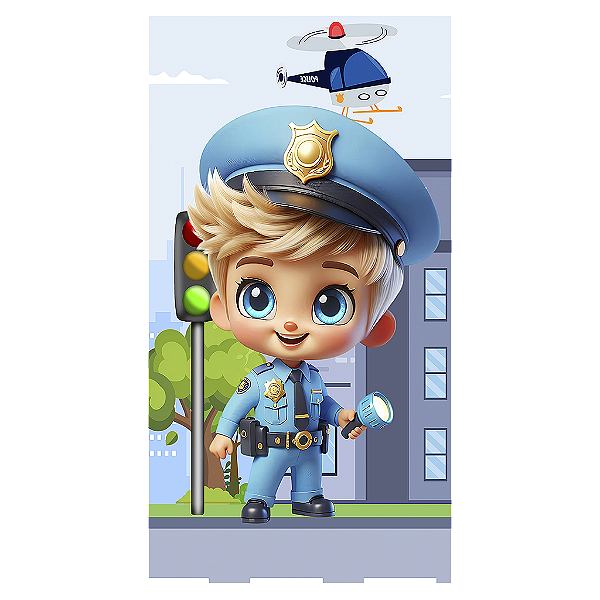 Capa Mini Faixa Lateral Sublimado - Polícia