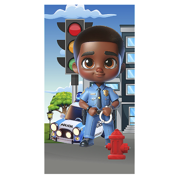 Capa Mini Faixa Lateral Sublimado - Polícia