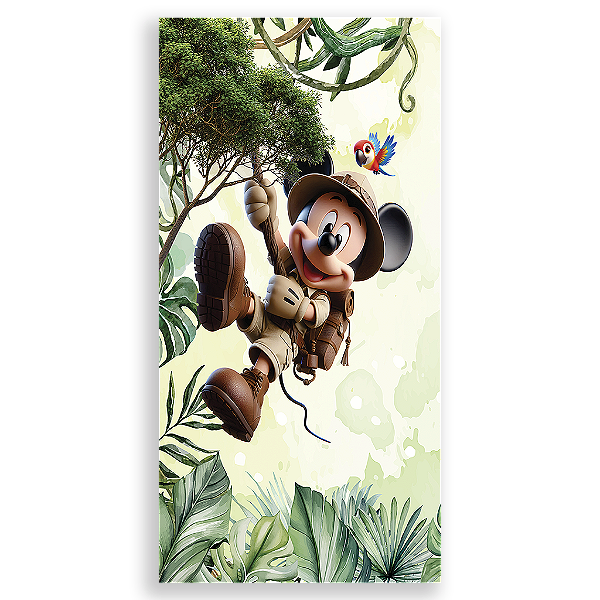 Capa Mini Faixa Lateral Sublimado - Safari Mickey