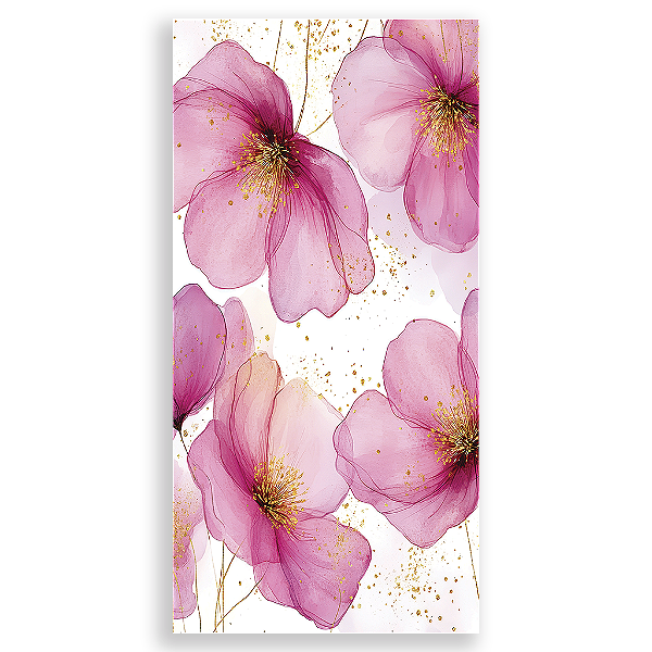 Capa Mini Faixa Lateral Sublimado - Flores Rosas