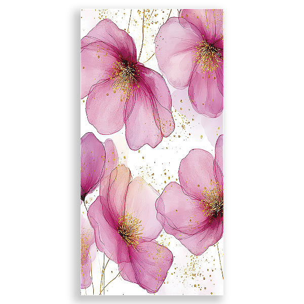 Capa Mini Faixa Lateral Sublimado - Flores Rosas