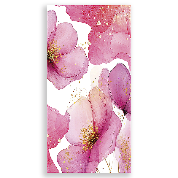 Capa Mini Faixa Lateral Sublimado - Flores Rosas