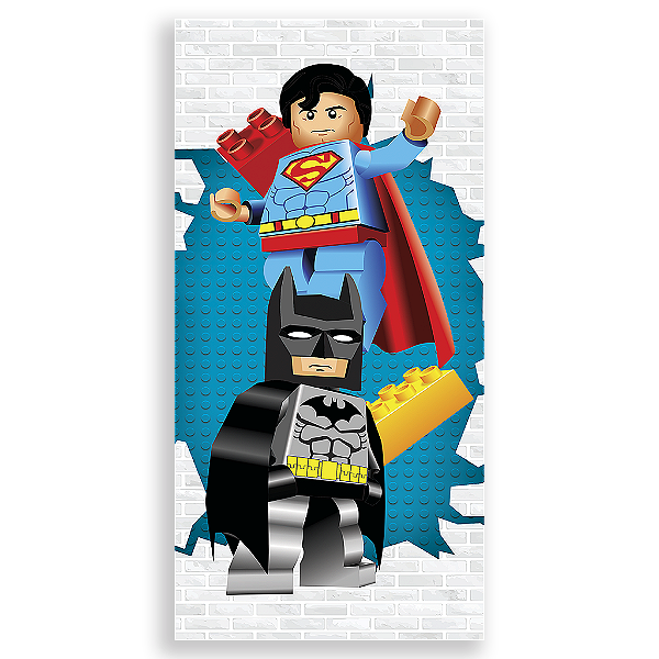 Capa Mini Faixa Lateral Sublimado - Lego Herois
