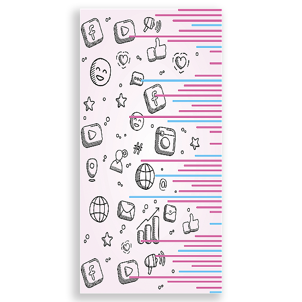 Capa Mini Faixa Lateral Sublimado - Tik Tok