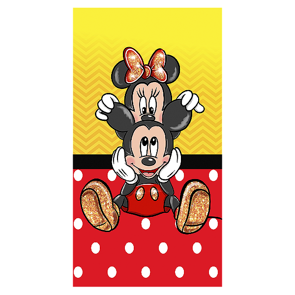 Capa Mini Faixa Lateral Sublimado - Mickey E Minnie