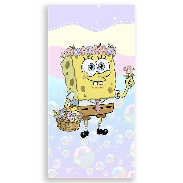 Capa Mini Faixa Lateral Sublimado - Bob Esponja