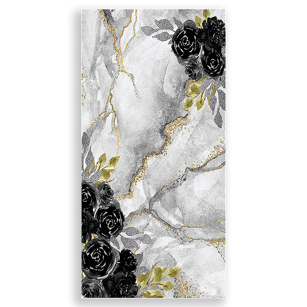 Capa Mini Faixa Lateral Sublimado - 15 Anos Floral Glitter