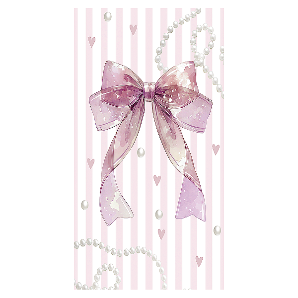 Capa Mini Faixa Lateral Sublimado - Laços Rosa