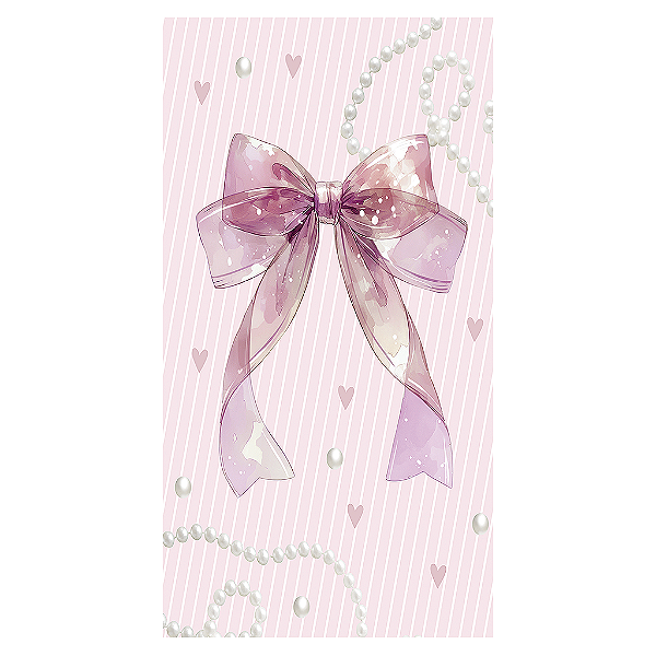 Capa Mini Faixa Lateral Sublimado - Laços Rosa