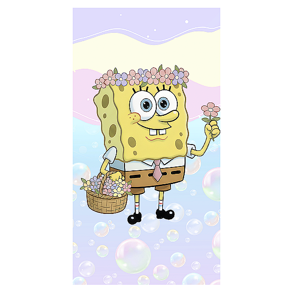 Capa Mini Faixa Lateral Sublimado - Bob Esponja