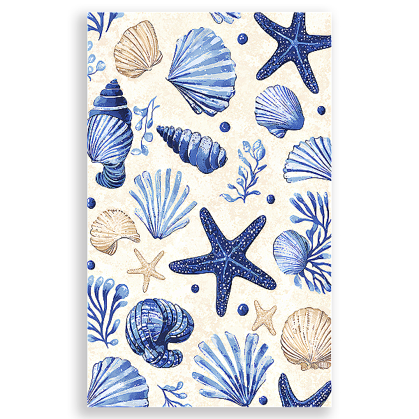 Capa Mini Faixa Lateral Sublimado - Fundo do Mar Conchas