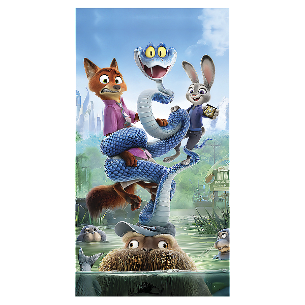 Capa Mini Faixa Lateral Sublimado - Zootopia