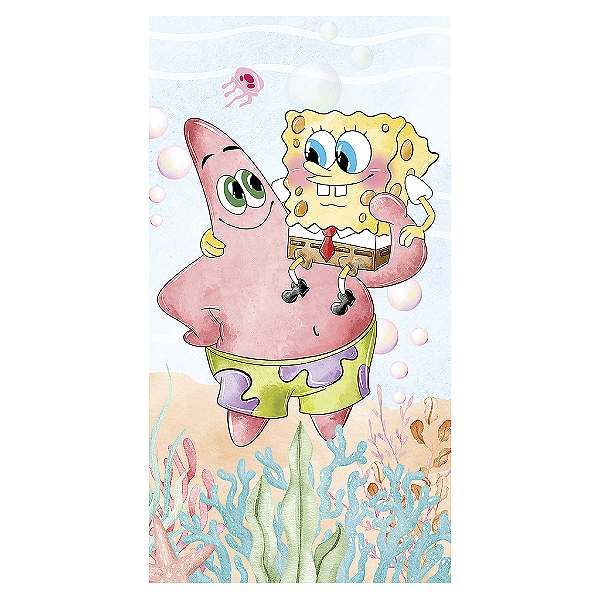 Capa Mini Faixa Lateral Sublimado - Bob Esponja