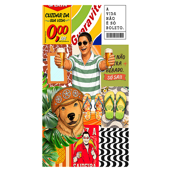 Capa Mini Faixa Lateral Sublimado - Brasilidade