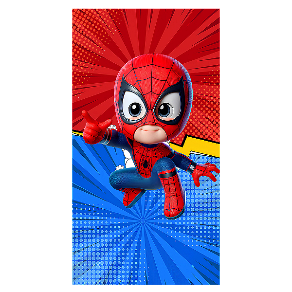 Capa Mini Faixa Lateral Sublimado - Herois Homem Aranha