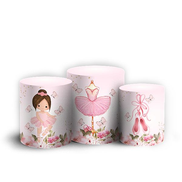Capas Trio Cilindro Sublimado Veste Fácil - Bailarina