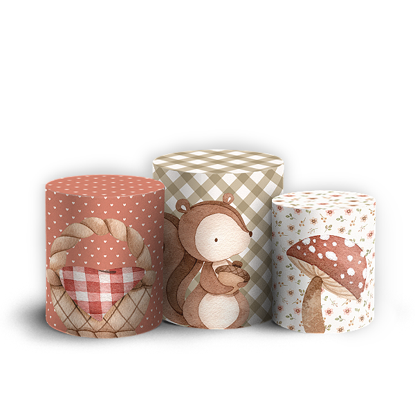 Capas Trio Cilindro Sublimado Veste Fácil - Chapeuzinho Vermelho
