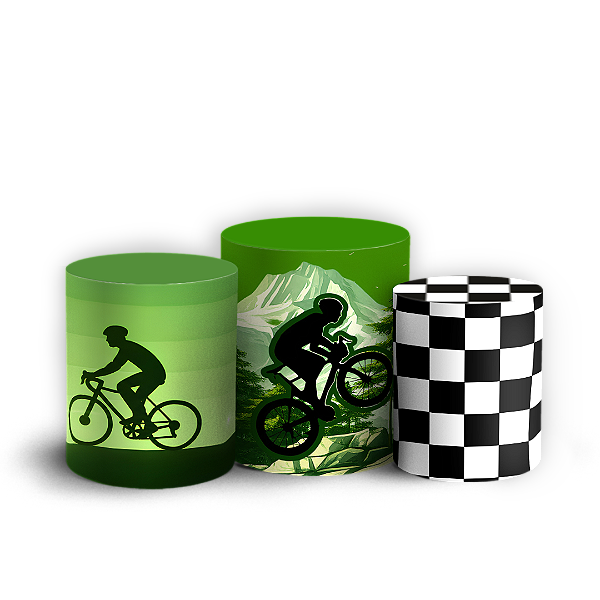 Capas Trio Cilindro Sublimado Veste Fácil - Bicicleta Bike