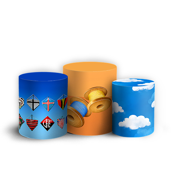 Capas Trio Cilindro Sublimado Veste Fácil - Pipa