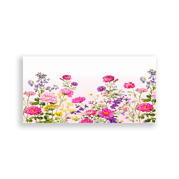 Capa Painel Retangular Sublimado - Floral -Vivi Mide
