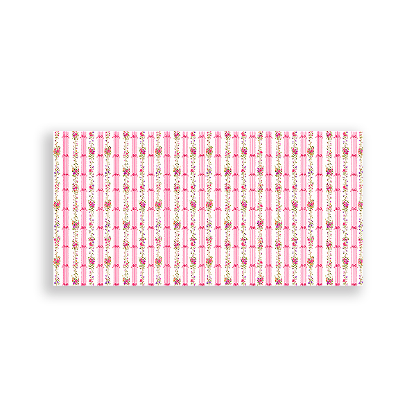 Capa Painel Retangular Sublimado - Ripado Floral e Laços -Vivi Mide