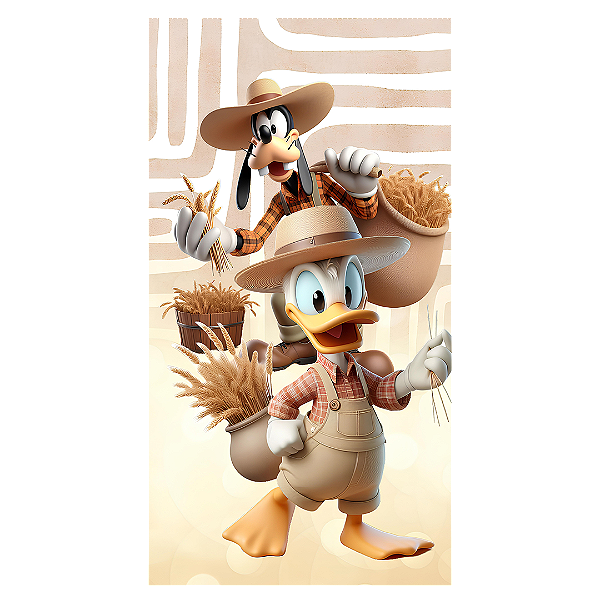 Capa Faixa Lateral Sublimado - Fazendinha Mickey e Minnie