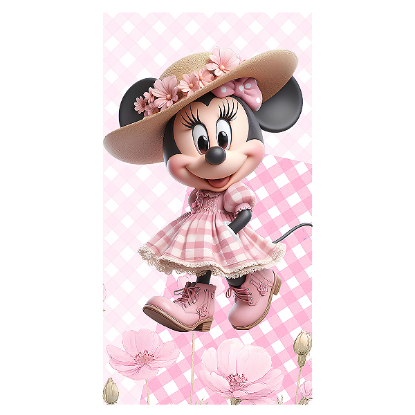 Capa Faixa Lateral Sublimado - Fazendinha Mickey e Minnie