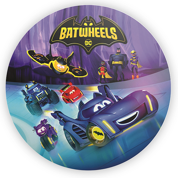 Capa Painel Redondo Sublimado - Batwheels
