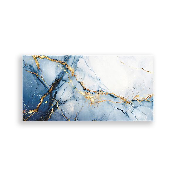 Capa Painel Retangular Sublimado - Mármore Azul e Dourado
