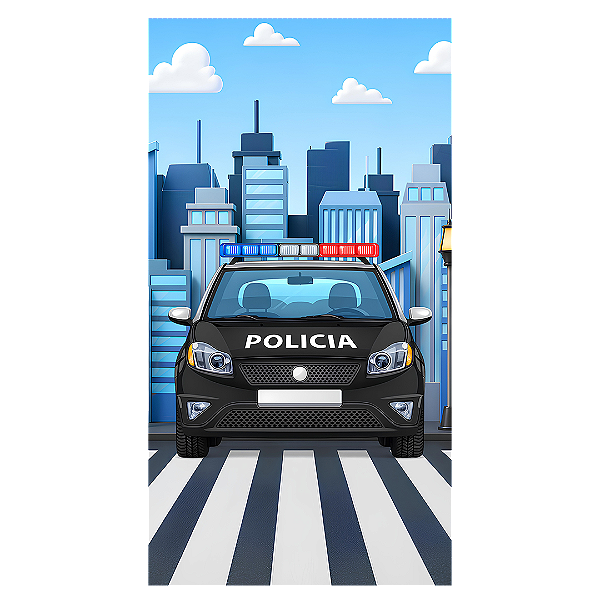 Capa Mini Faixa Lateral Sublimado - Policia