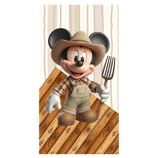 Capa Mini Faixa Lateral Sublimado - Fazendinha Mickey e Minnie