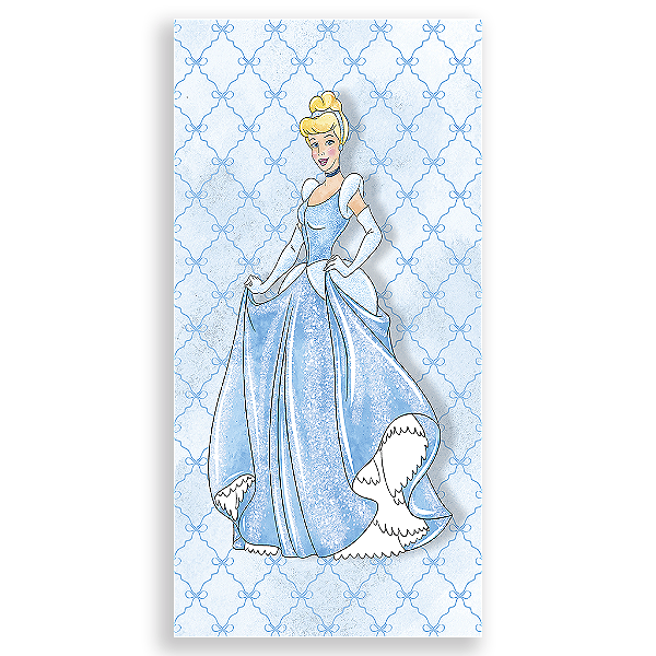 Capa Faixa Lateral Sublimado - Princesa Cinderela -Vivi Mide