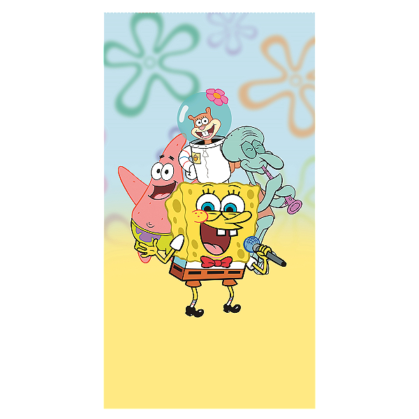 Capa Faixa Lateral Sublimado - Bob Esponja