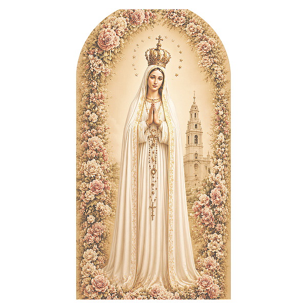 Capa Faixa Lateral Sublimado - Romano Nossa Senhora de Fátima - 1M X 2M