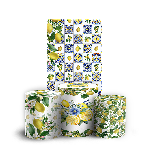 Capas Faixa Lateral e Trio Cilindro Sublimado Veste Fácil - Limao Siciliano