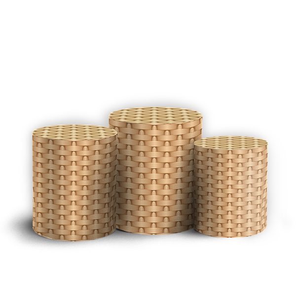 Capas Trio Cilindro Sublimado Veste Fácil - Palha
