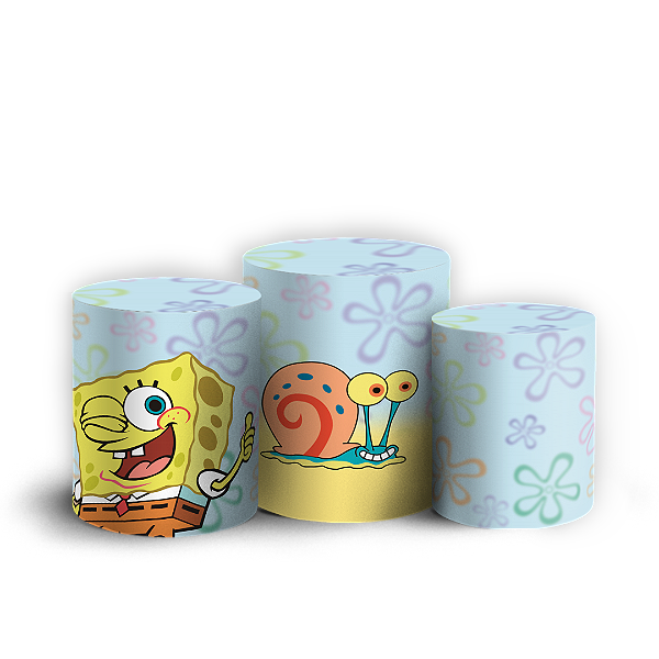 Capas Trio Cilindro Sublimado Veste Fácil - Bob Esponja
