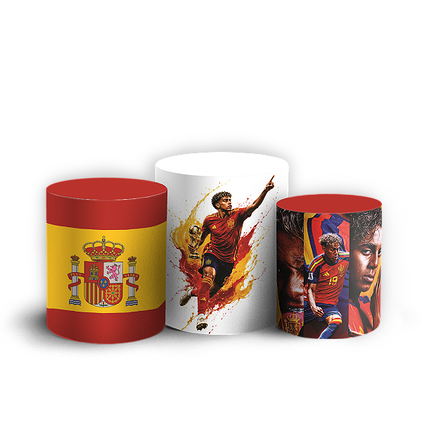 Capas Trio Cilindro Sublimado Veste Fácil - Lamine Yamal Espanhã