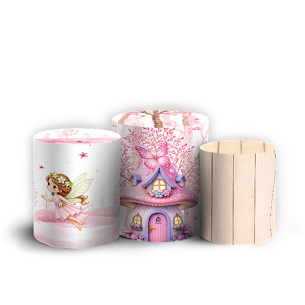 Capas Trio Cilindro Sublimado Veste Fácil - Fada