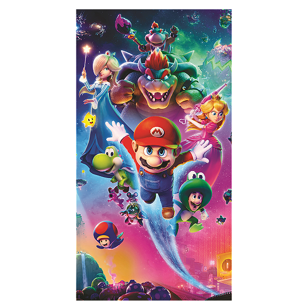 Capa Mini Faixa Lateral Sublimado - Mario Bros