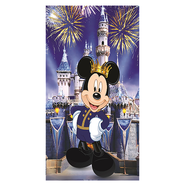 Capa Mini Faixa Lateral Sublimado - Mickey Príncipe
